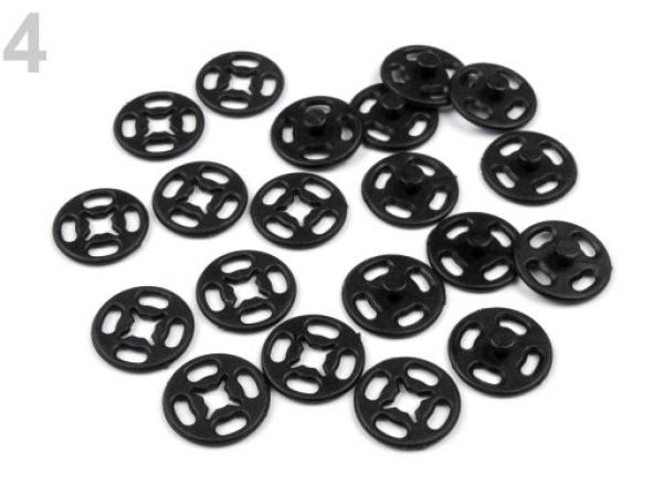 Druckknopf Kunststoff Ø13 mm schwarz